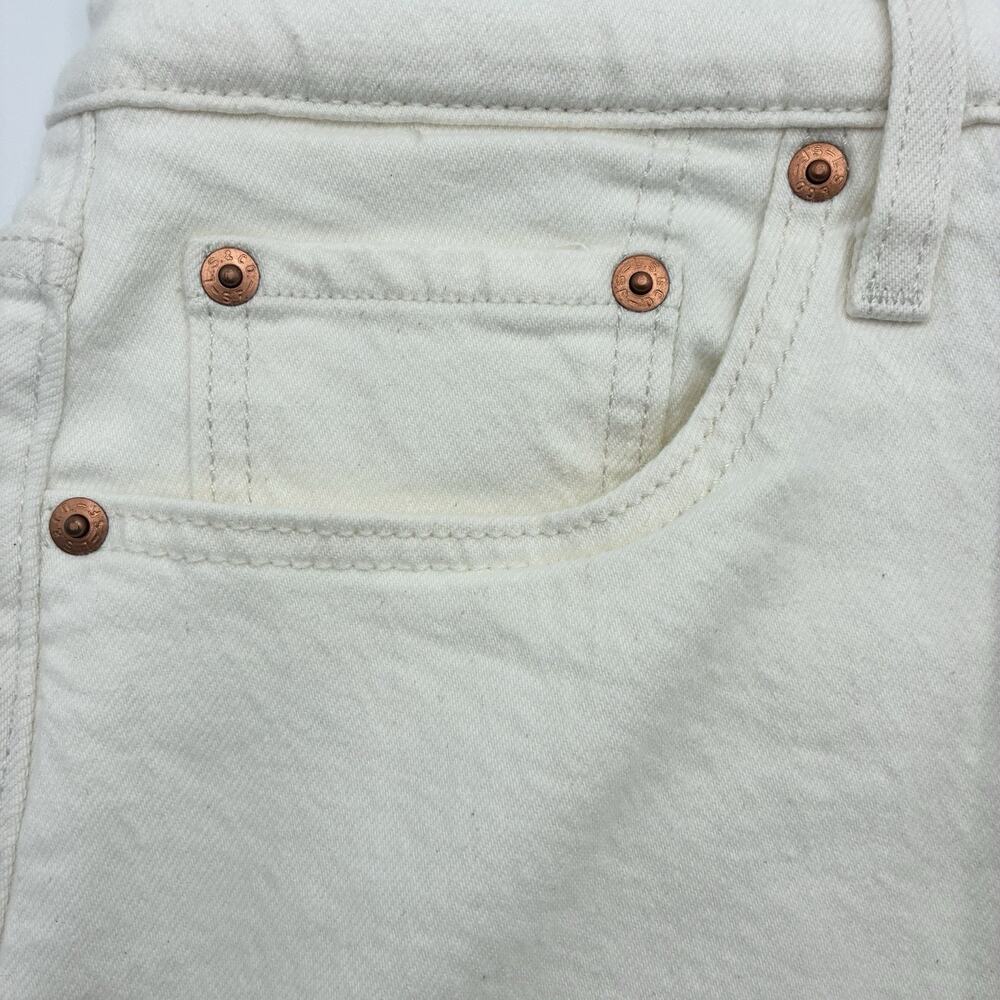 Levi’s 501 Women’s White Denim Shorts Button Fly Size 28 NWT Classic - Picture 4 of 12